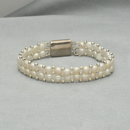 J Pearls Marvelous 2 Lines Pearl Bracelet - Distacart