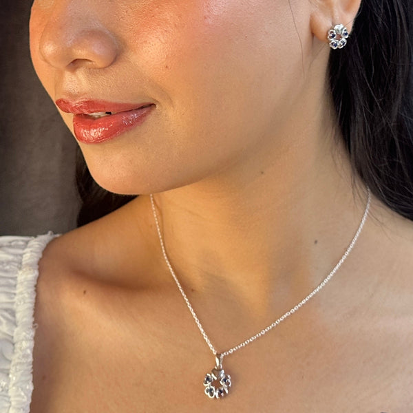 J Pearls Elegant 925 Silver Pendant Set - Distacart