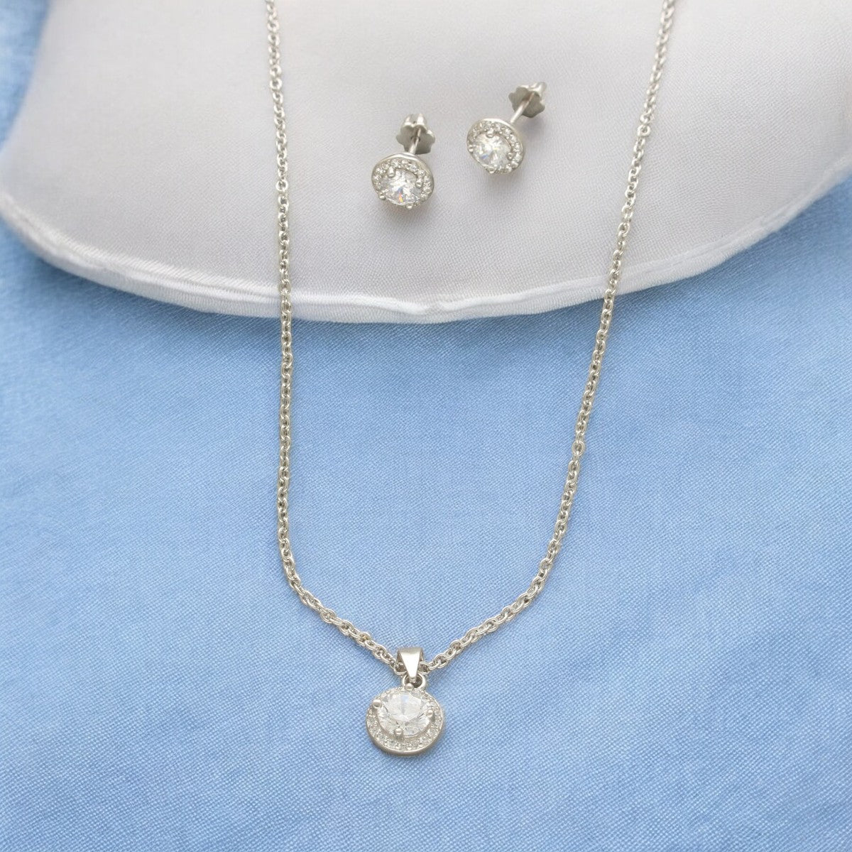 J Pearls Sophisticated 925 Silver Pendant Set - Distacart