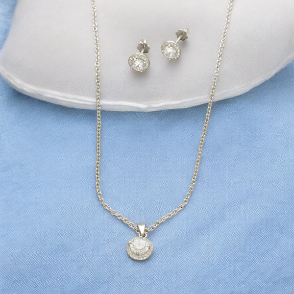 J Pearls Sophisticated 925 Silver Pendant Set - Distacart