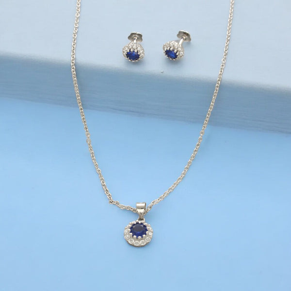 J Pearls Classic 925 Silver Pendant Set - Distacart