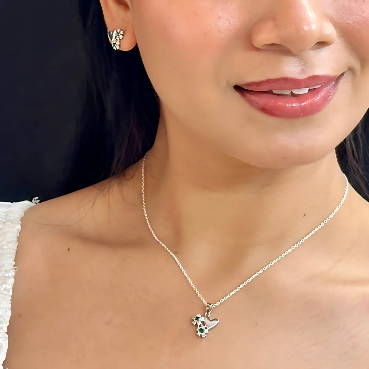 J Pearls Designer 925 Silver Pendant Set Jewelry - Distacart