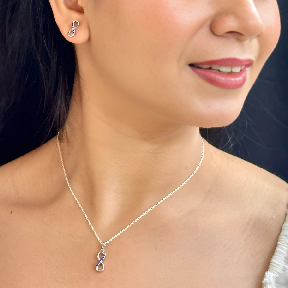 J Pearls Artistic 925 Sterling Silver Pendant Set - Distacart