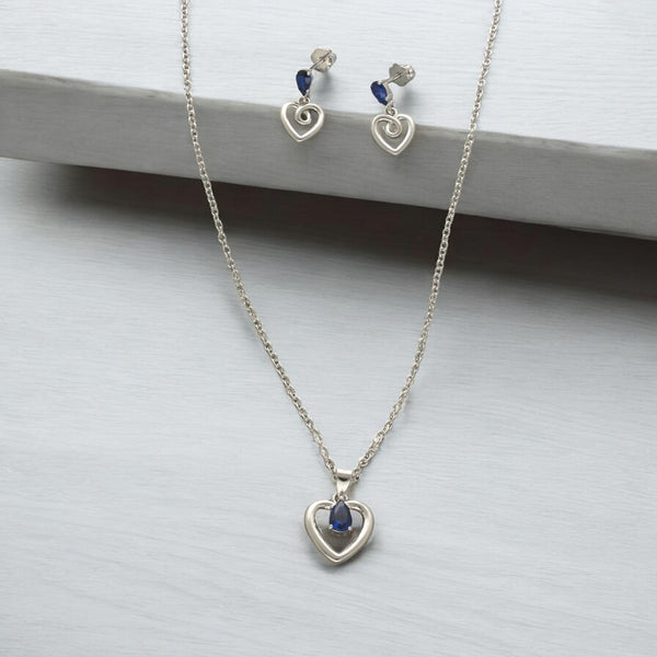 J Pearls Unique 925 Sterling Silver Pendant Set - Distacart