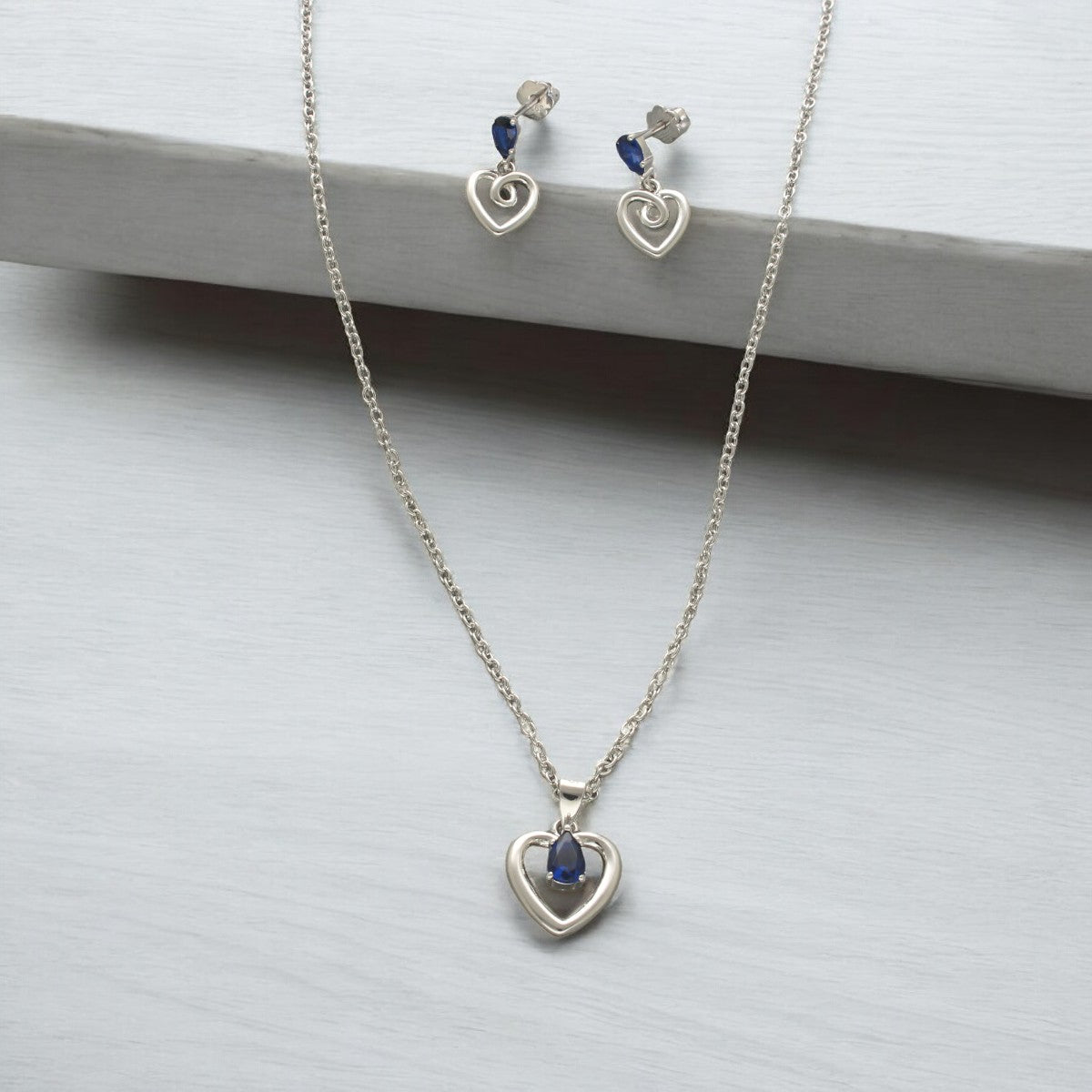 J Pearls Unique 925 Sterling Silver Pendant Set - Distacart