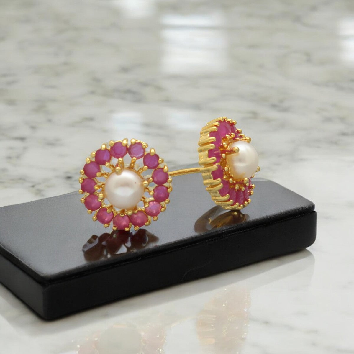 J Pearls Rhea Pearl Earrings Pack 5 - Distacart