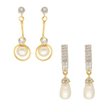 Thumbnail for J Pearls Vyom Pearl Earrings Pack 2 - Distacart