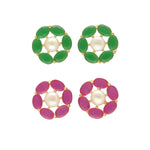 Thumbnail for J Pearls Diven Pearl Earrings Pack 2 - Distacart