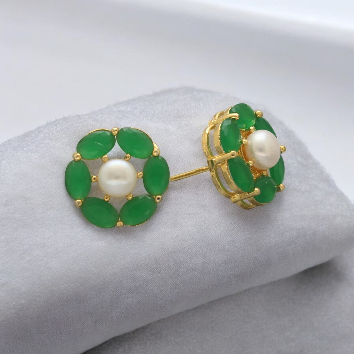 J Pearls Diven Pearl Earrings Pack 2 - Distacart