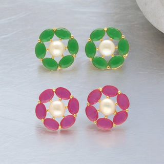 J Pearls Diven Pearl Earrings Pack 2 - Distacart