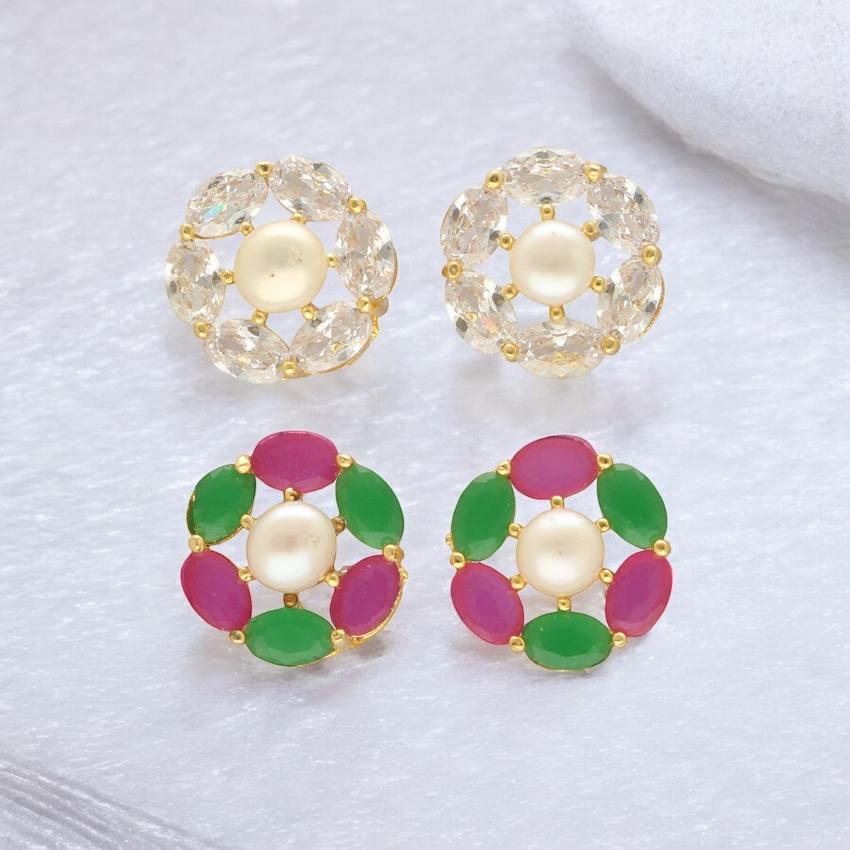 J Pearls Gia Pearl Earrings Pack 2 - Distacart