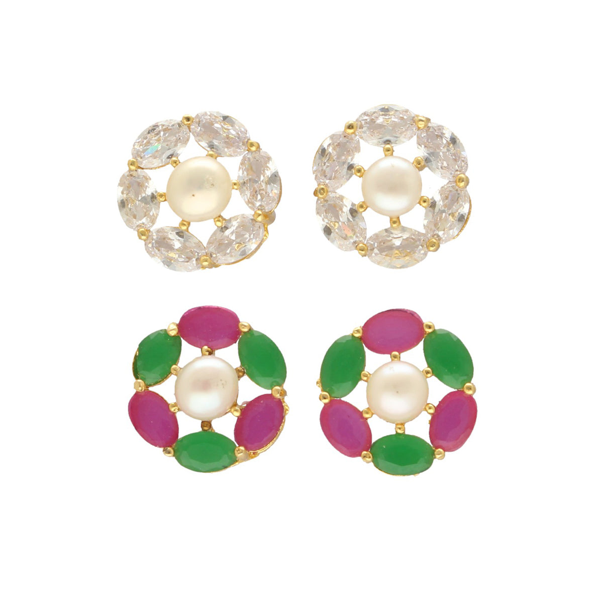 J Pearls Gia Pearl Earrings Pack 2 - Distacart