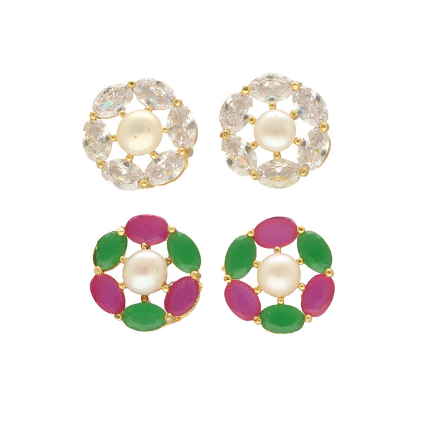 J Pearls Gia Pearl Earrings Pack 2 - Distacart