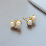 Thumbnail for J Pearls Tanay Pearl Earrings Pack 4 - Distacart