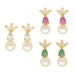 Thumbnail for J Pearls Hansin Pearl Earrings Pack 3 - Distacart