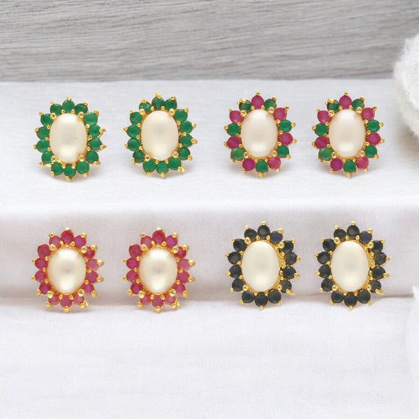J Pearls Lubov Pearl Earrings Pack 4 - Distacart