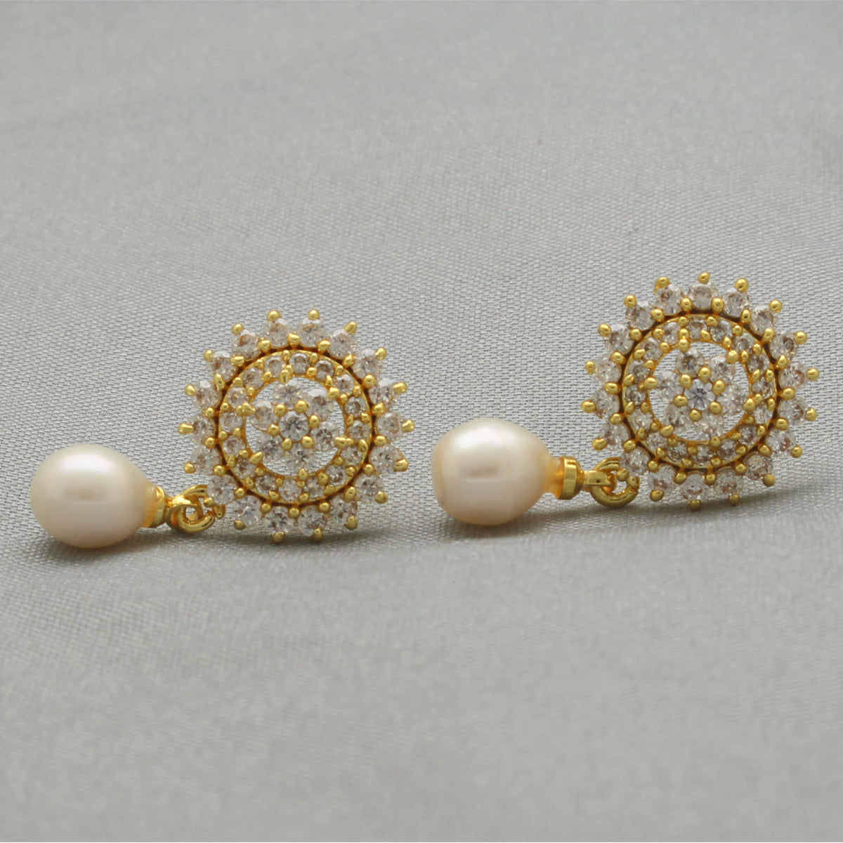 J Pearls Esita Pearl Earrings Pack 2 - Distacart