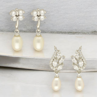 J Pearls Hansa Pearl Earrings Pack 2 - Distacart