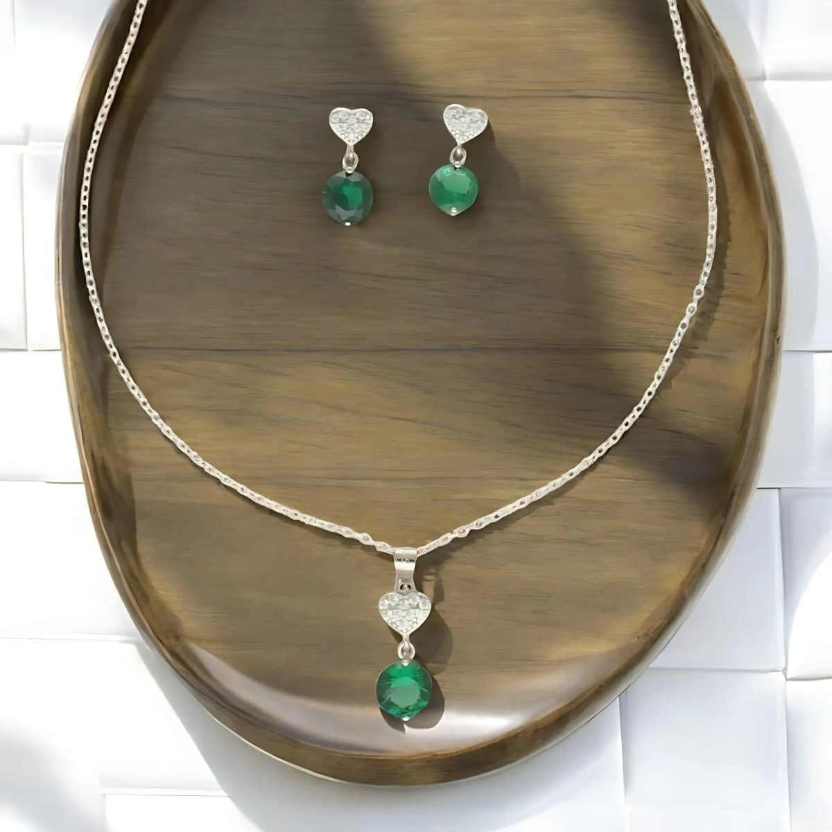 J Pearls Luvya 925 Silver Pendant Set - Distacart
