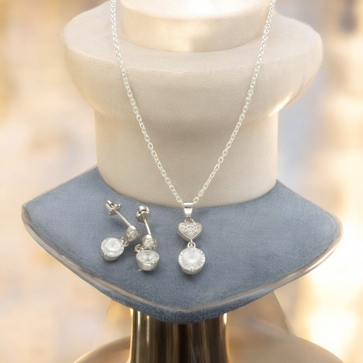 J Pearls Adora 925 Silver Pendant Set - Distacart