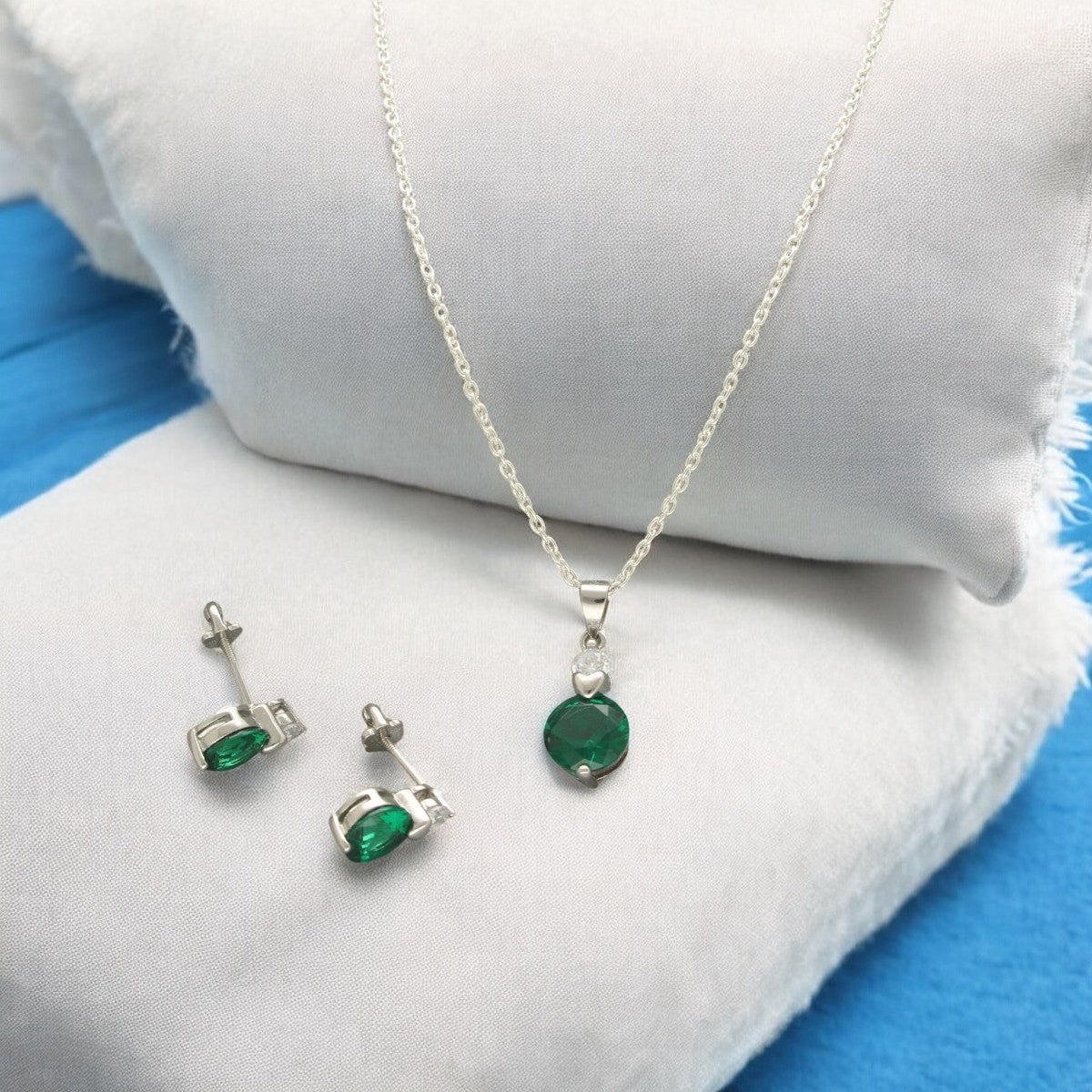 J Pearls Xeni 925 Silver Pendant Set - Distacart