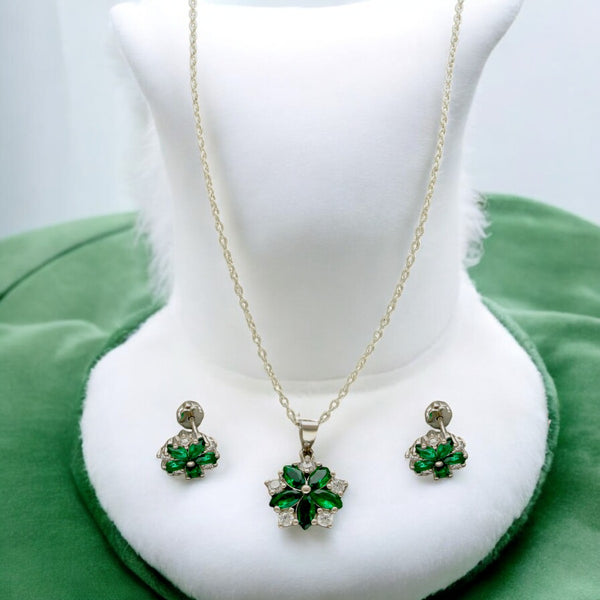 J Pearls Faris 925 Silver Pendant Set - Distacart