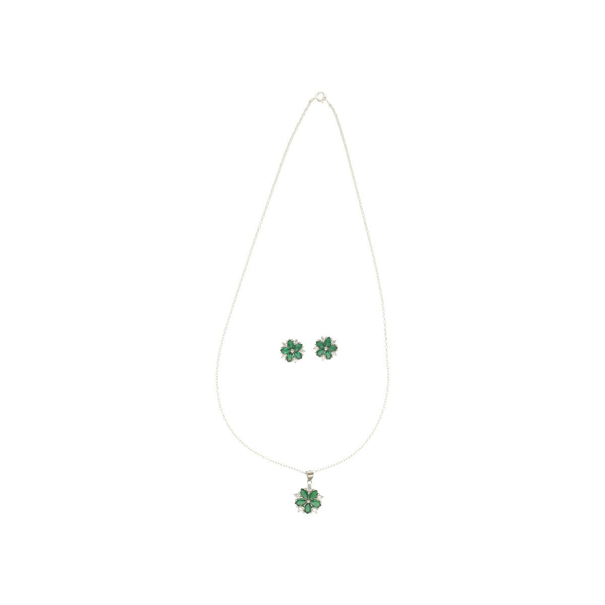 J Pearls Faris 925 Silver Pendant Set - Distacart