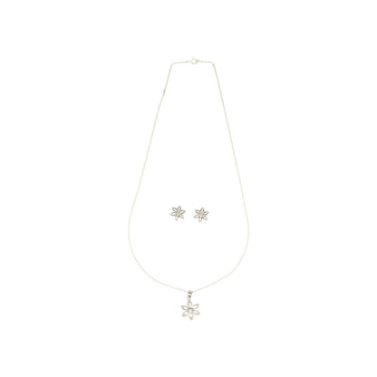 J Pearls Trellis 925 Silver Pendant Set - Distacart