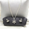 J Pearls Trellis 925 Silver Pendant Set - Distacart