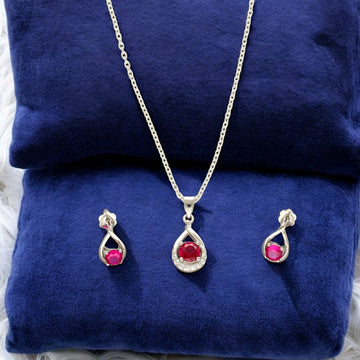 J Pearls Roye 925 Silver Pendant Set - Distacart