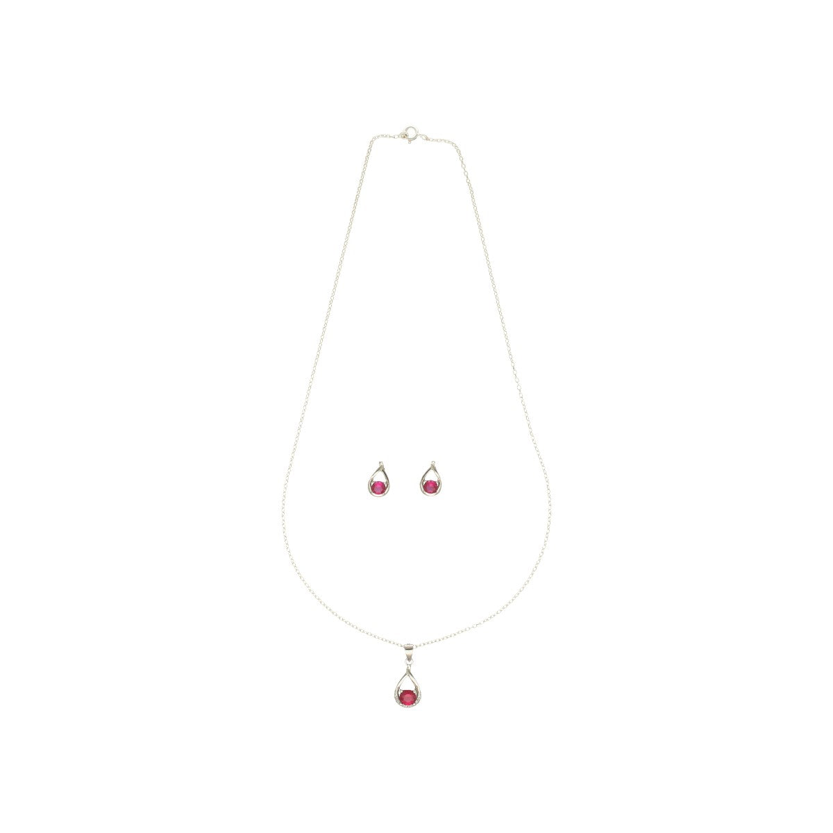 J Pearls Roye 925 Silver Pendant Set - Distacart