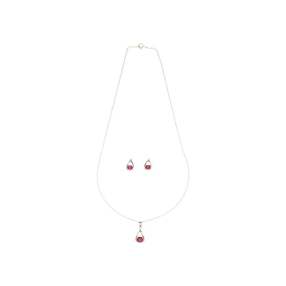 J Pearls Roye 925 Silver Pendant Set - Distacart