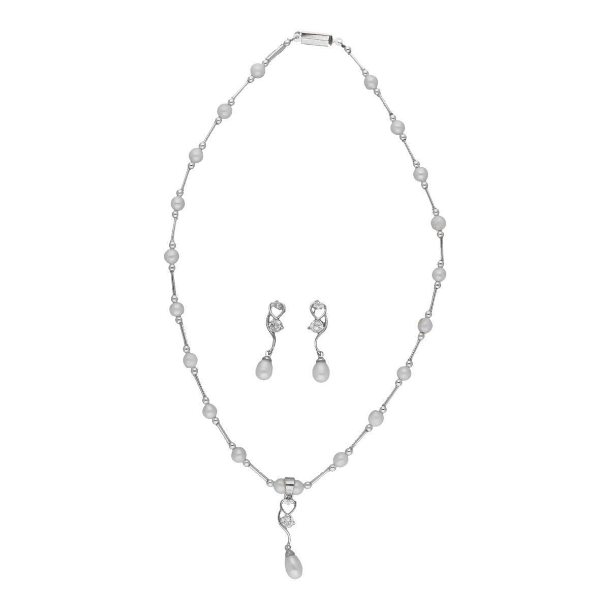 J Pearls Jivika Pearl Pendant Set - Distacart