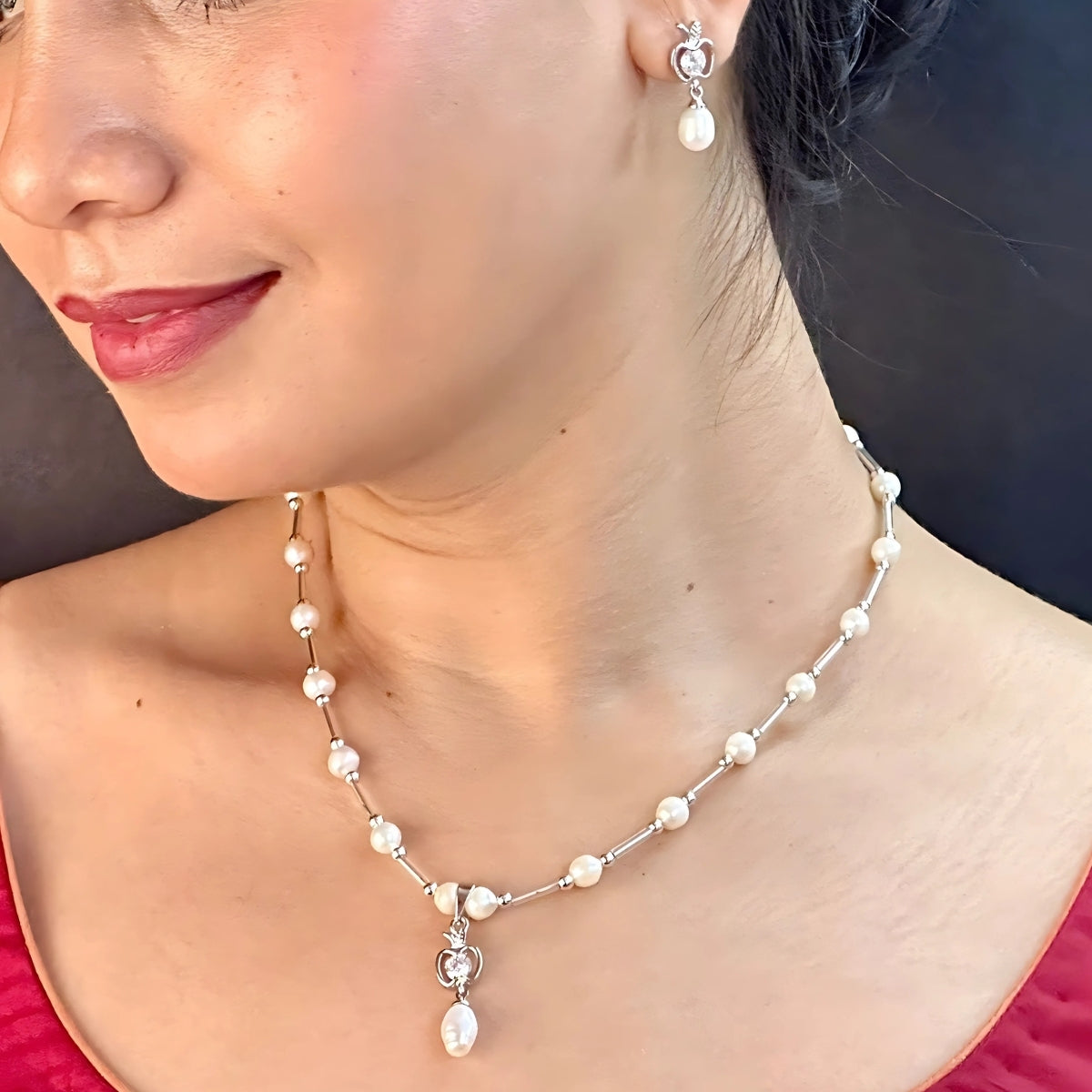 J Pearls Percy Pearl Pendant Set - Distacart