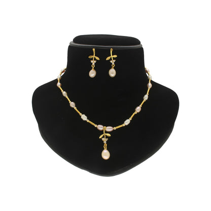 J Pearls Esita Pearl Pendant Set - Distacart