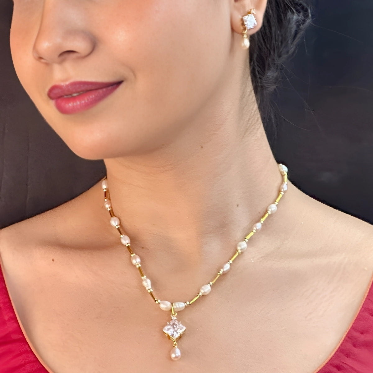 J Pearls Elysian Pearl Pendant Set - Distacart