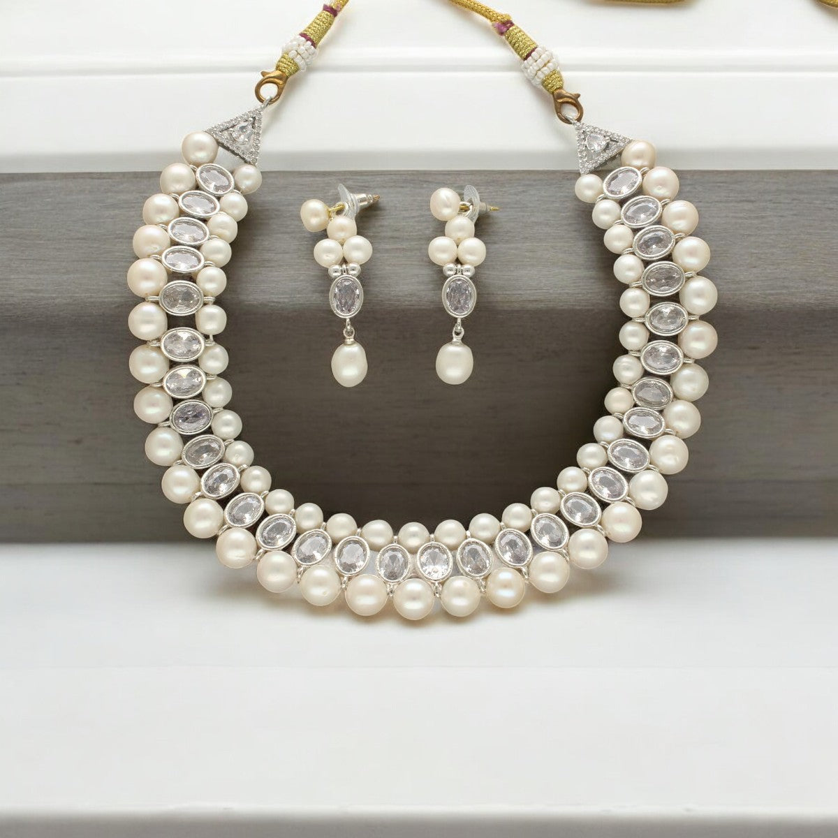 J Pearls Asra Pearl Choker Set - Distacart
