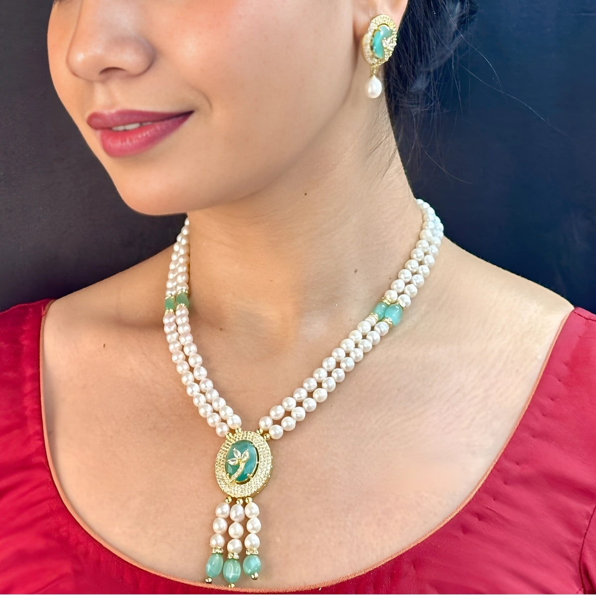 J Pearls Opal Pearl Set - Distacart