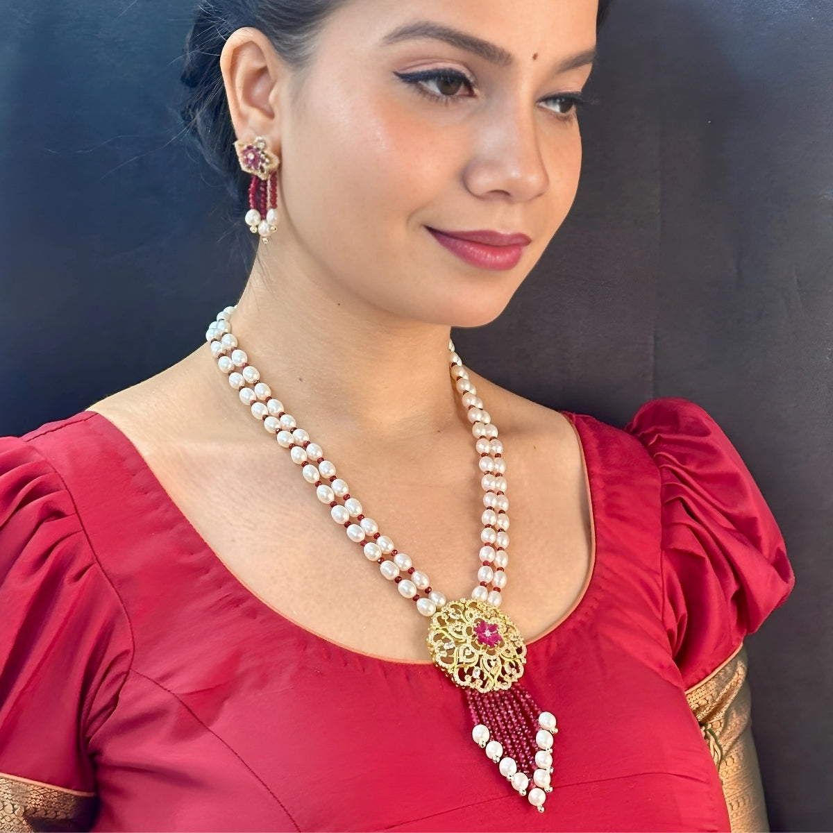 J Pearls Amolak Pearl Set - Distacart