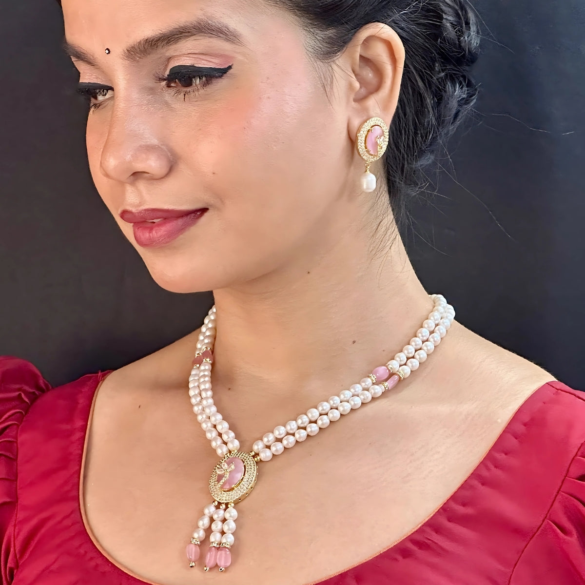 J Pearls Fena Pearl Set - Distacart