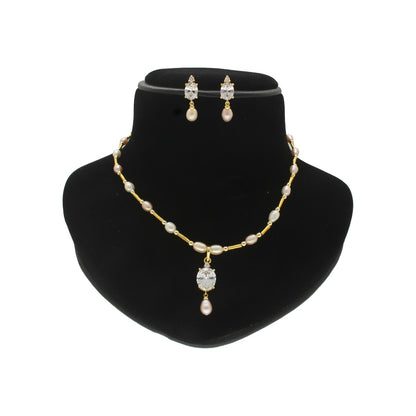 J Pearls Jeeval Pearl Pendant Set - Distacart