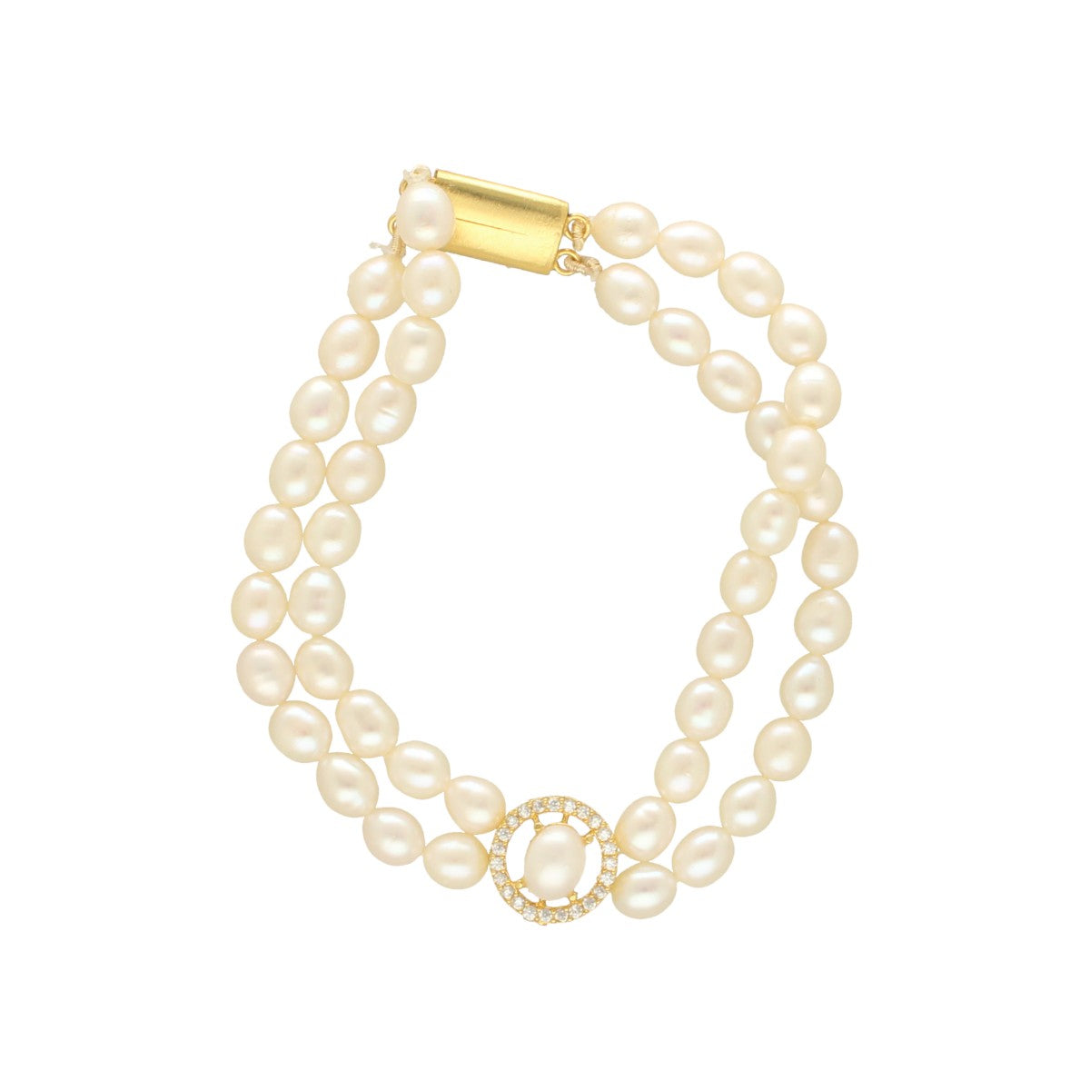 J Pearls Caralin Dual Line Pearl Bracelet - Distacart