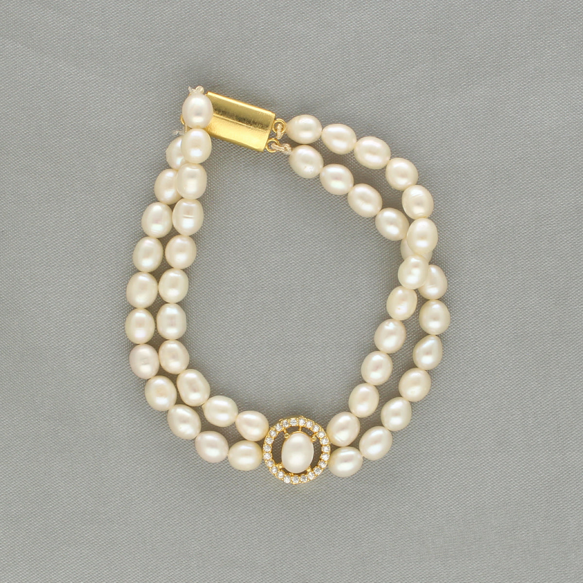 J Pearls Caralin Dual Line Pearl Bracelet - Distacart
