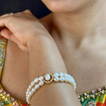 Thumbnail for J Pearls Caralin Dual Line Pearl Bracelet - Distacart