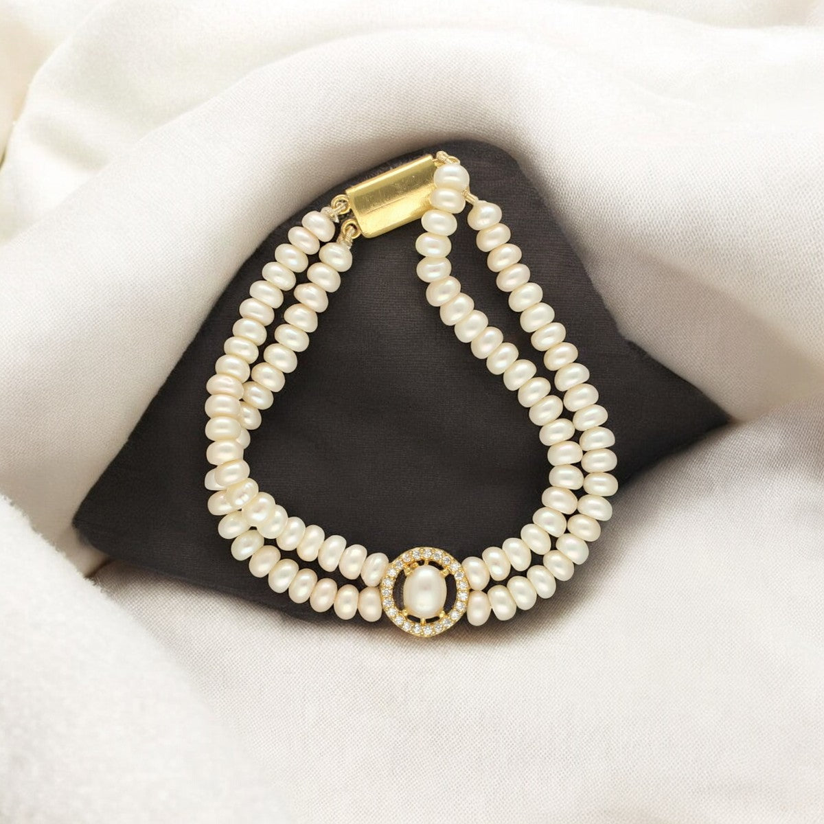 J Pearls Ovia Dual Line Pearl Bracelet - Distacart