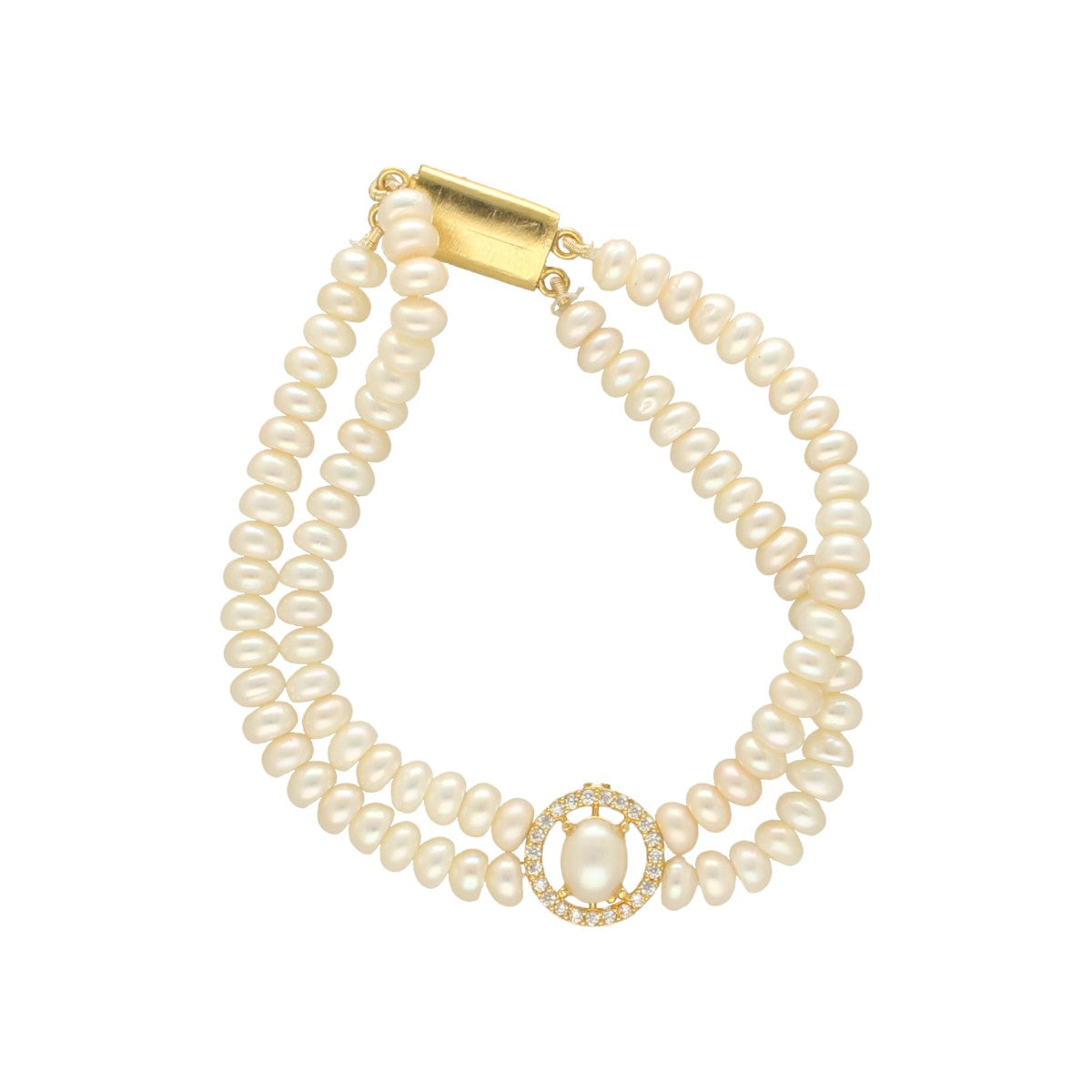 J Pearls Ovia Dual Line Pearl Bracelet - Distacart