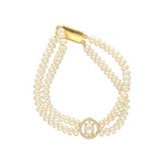 Thumbnail for J Pearls Ovia Dual Line Pearl Bracelet - Distacart