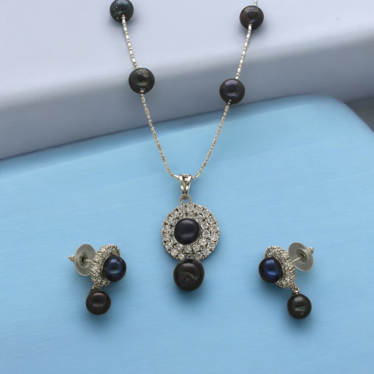 J Pearls Myla Pearl Pendant Set - Distacart