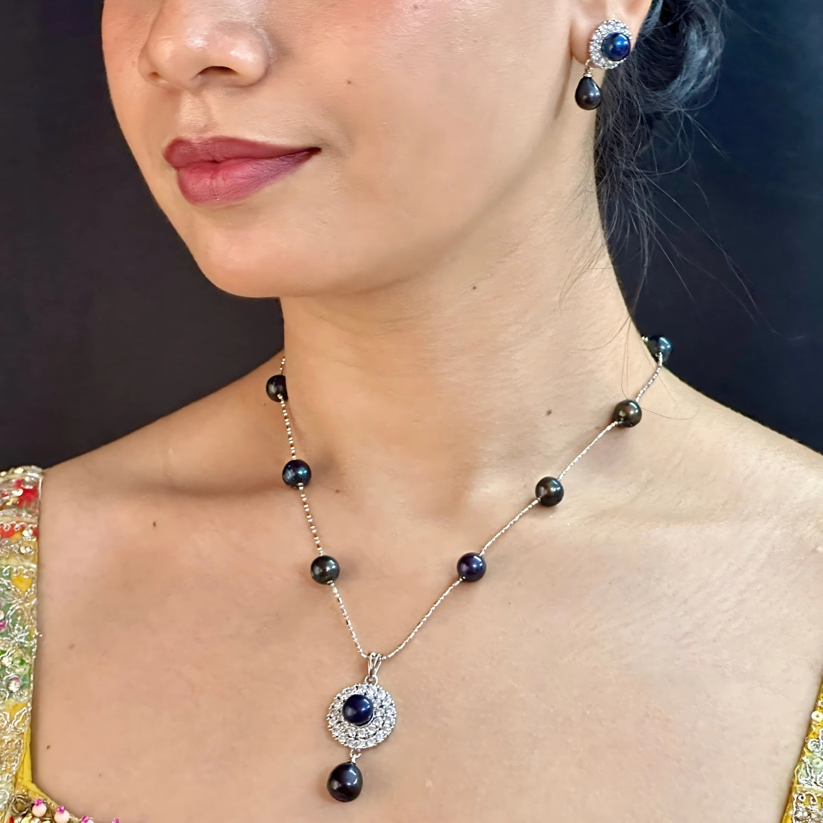 J Pearls Myla Pearl Pendant Set - Distacart