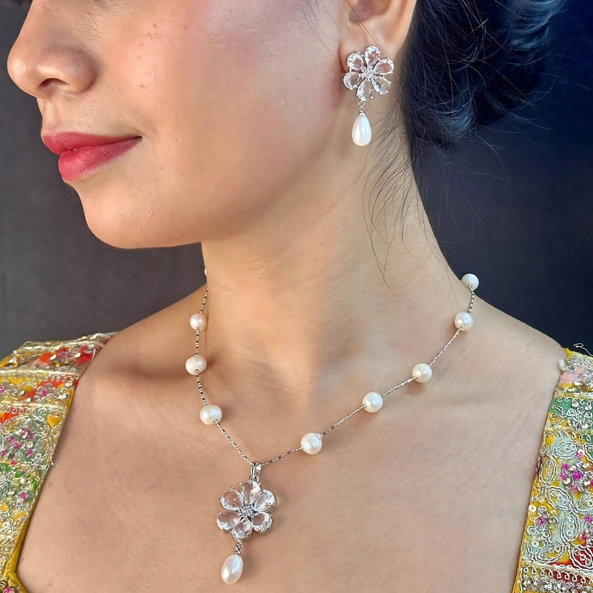 J Pearls Roye Pearl Pendant Set - Distacart